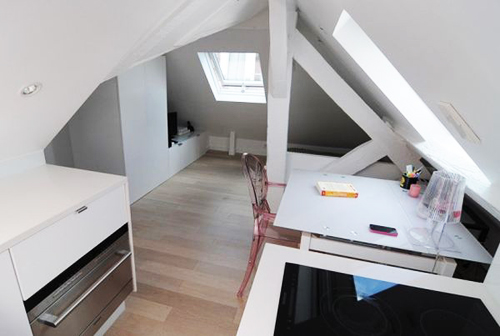 Căn gác mái 16m2 vẫn tiện&nbsp;nghi