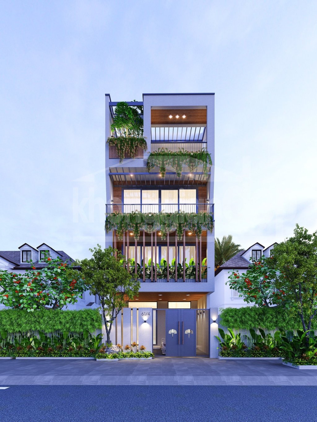 Nhà phố Quận 7 – Thư thái với mặt tiền xanh&nbsp;mát