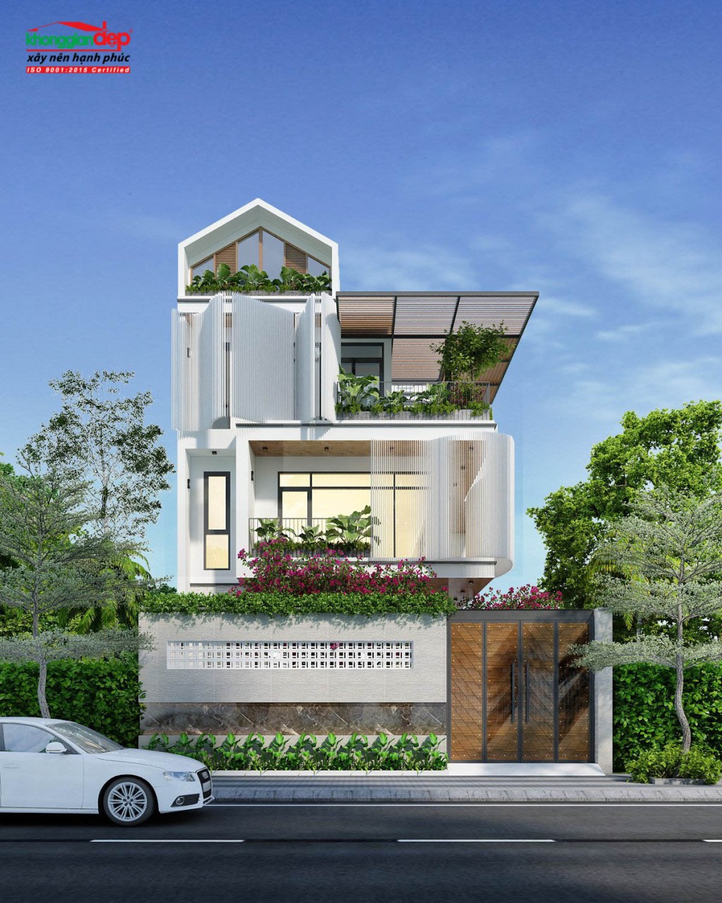 Thiết kế biệt thự hiện đại với sân vườn xanh mát cho ngôi nhà – Cô Phương – Bình&nbsp;Tân