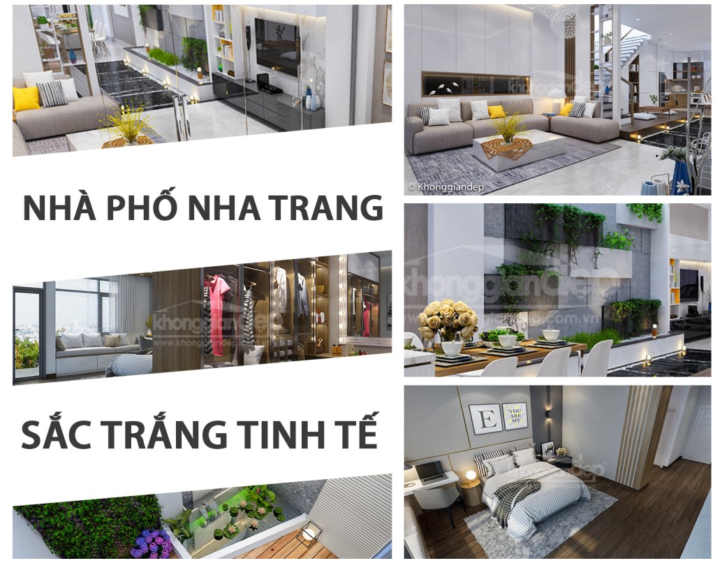 Nhà phố Nha Trang – Sang trọng, sắc trắng tinh&nbsp;tế