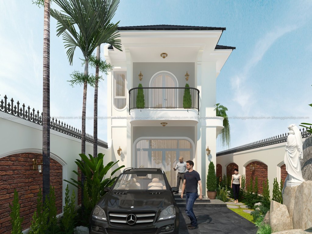 Nhà phố 2 tầng xinh xắn với kiến trúc tân cổ&nbsp;điển